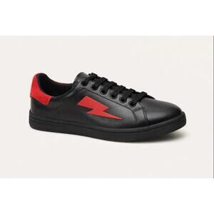 Neil Barrett Thunderbolt Sneakers EU 36 US 6 Black Red Leather Women’s NWB
